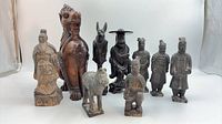Group view of all ten figurines