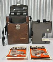 Full kit: Portascope converter, carrying case, two manuals displayed
