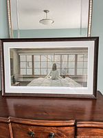Full view of framed Robert Bateman print on dresser