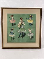 Full view of framed print with mat and frame