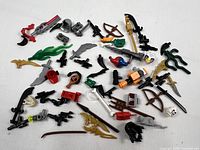 Full spread showing all Lego accessories