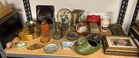 Full shelf view showing range of decorative items