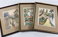 All three framed prints side by side