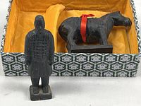 warrior and horse in open presentation box