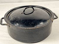 Pot with lid in place