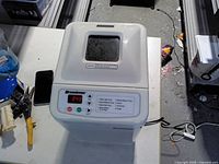 Top view of Breadman bread maker showing control panel and window