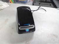 Front view of Dymo LabelWriter 450 powered on