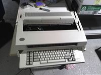 Front view of IBM Wheelwriter 6 Series II showing full keyboard and carriage