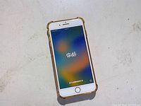 Front view of iPhone showing hello setup screen within clear case