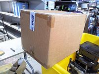 closed exterior of large cardboard shipping carton