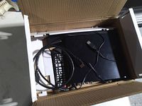 Player, remote and HDMI cable inside box