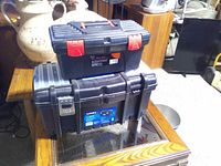 Front view of both stacked toolboxes