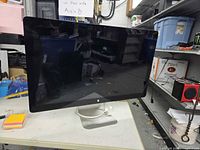 Front view of Apple Thunderbolt 27-inch monitor on stand