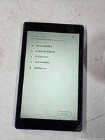 Front view showing powered-on Amazon Fire 7 tablet