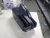 Left-side perspective of Epson check scanner on tabletop