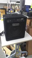 Front view of Fender amplifier showing grille and logo