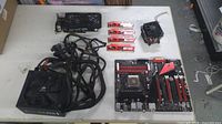 All components arranged on table