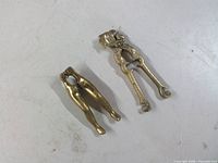 Pair of brass nutcrackers, full view