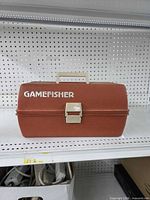 Front view showing Gamefisher logo, latch, handle