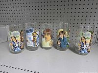 Front view of all five Star Wars glasses