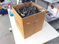 Closed box filled with barcode scanners