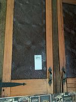 Cabinet exterior with lot tag