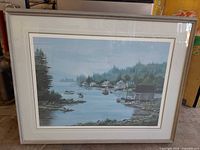Full view of framed print showing frame, matting and image