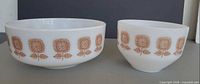 Both bowls side by side showing size difference and floral pattern