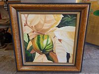 Front view of framed botanical fruit painting