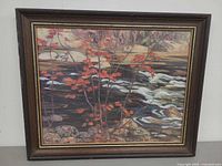 Full view of framed The Red Maple print