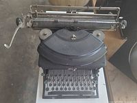 Top view of full Underwood Noiseless typewriter showing carriage, keys and overall condition