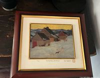 Framed print front view showing artwork, mat, frame