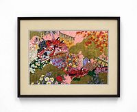 Full view of framed print showing artwork, mat and frame