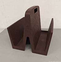 Angled view showing overall form, two compartments and handle cut-out