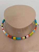 Necklace on mannequin showing full collar appearance