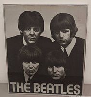 Front view of framed poster showing full image and caption