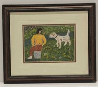 Full view of framed artwork