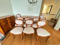 full set showing table and eight chairs