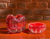 Both Murano pieces side by side on table