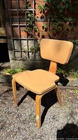 Front angle of Thonet bent plywood chair