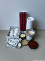 Group image of all candles showing variety and quantity