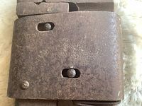 Close-up of wrench body showing "DICKSON AUTOMATIC" stamping and rust