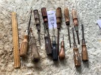 Group shot of all 16 tools plus scale ruler