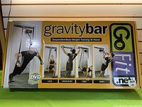 Retail box front displaying GoFit Gravity Bar product