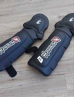 Both Hayabusa shin guards, full view front side