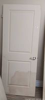 full view of white two-panel door