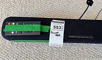Top view of Yamaha SR-C20A soundbar with remote taped to grille