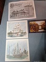 Group view of all four Ben Babelowsky prints