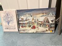 Both canvas prints side by side showing designs and scale