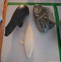 Bear, whale and stone base overview